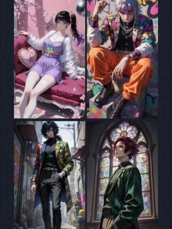 Spicy Demon Slayer art cards collection