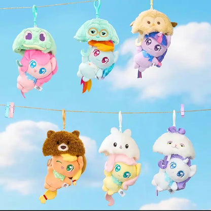Kayou MLP-My Little Pony Weather Tales Series Blind Boxes,Swim-Themed and Umbrella-Style Plush Bag Charms,Collectible Surprise Plush Pendants, 1case (6 box)