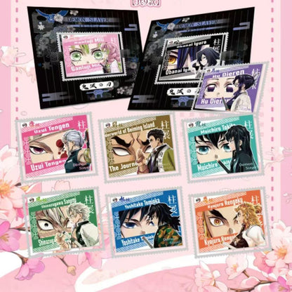 【New】Demon Slayer Metal Postage Stamp Collectible Cards