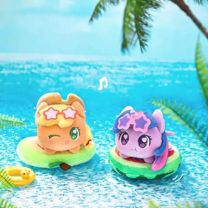 Kayou MLP-My Little Pony Weather Tales Series Blind Boxes,Swim-Themed and Umbrella-Style Plush Bag Charms,Collectible Surprise Plush Pendants, 1case (6 box)
