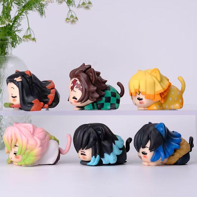 Demon Slayer cutie figure toy-tanjironezukozenitsuinosukemitsurimuichiro