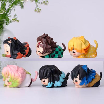 Demon Slayer cutie figure toy-tanjironezukozenitsuinosukemitsurimuichiro