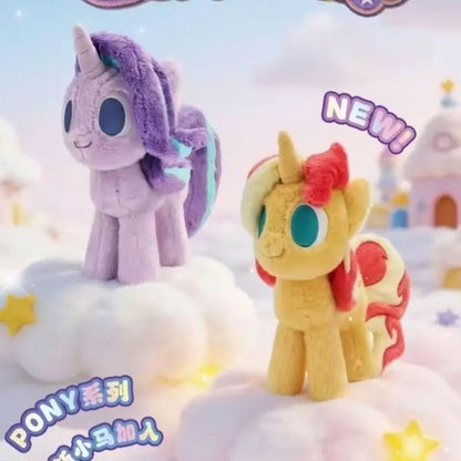 MLP-My Little Pony World Sunset Shimmer, StarlightGlimmer, Rarity, Apple Jack 18/20cm Collectible Plushie