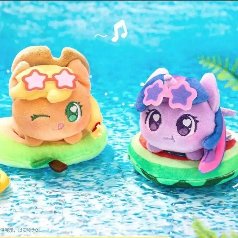 Kayou MLP-My Little Pony Weather Tales Series Blind Boxes,Swim-Themed and Umbrella-Style Plush Bag Charms,Collectible Surprise Plush Pendants, 1case (6 box)