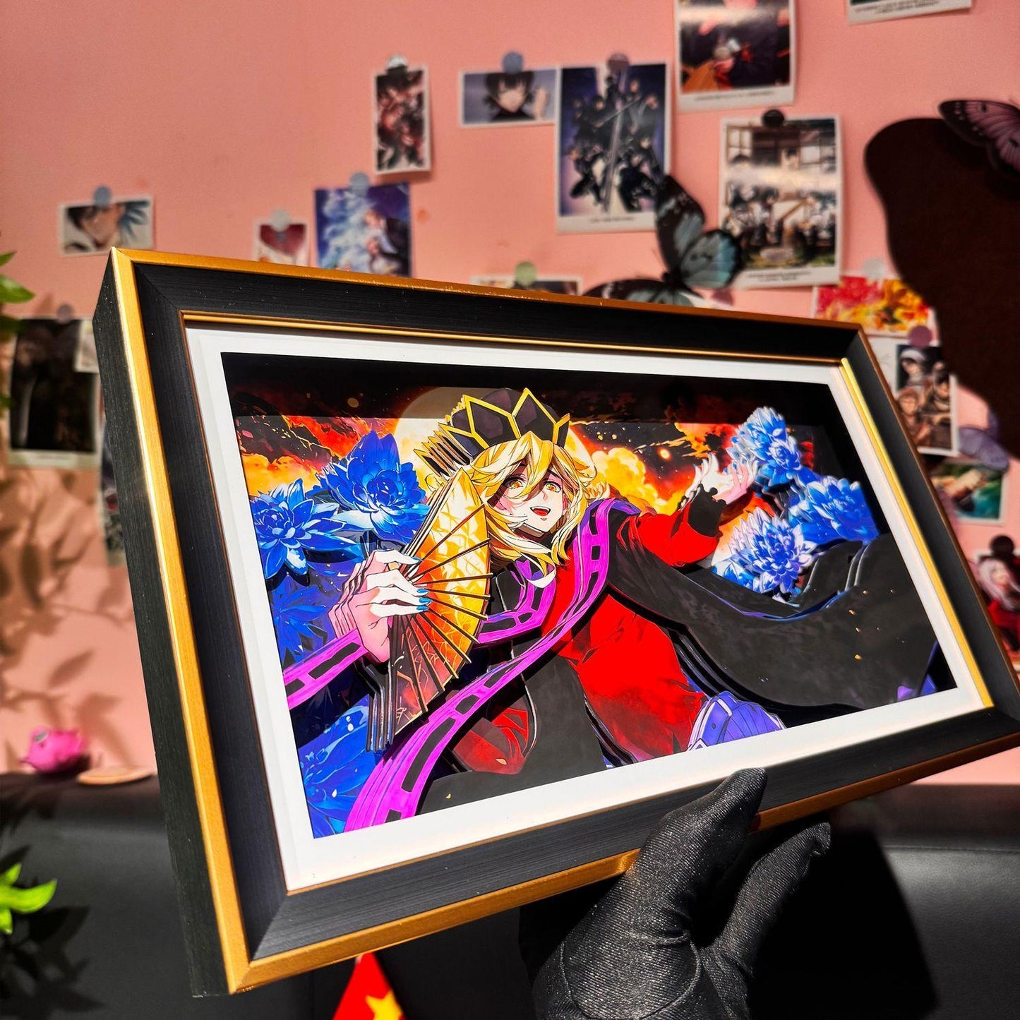 Demon Slayer Handmade 3D Layer Textured Art FrameAnime ArtAkazaDomaMisturi