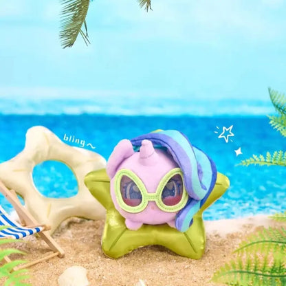 Kayou MLP-My Little Pony Weather Tales Series Blind Boxes,Swim-Themed and Umbrella-Style Plush Bag Charms,Collectible Surprise Plush Pendants, 1case (6 box)