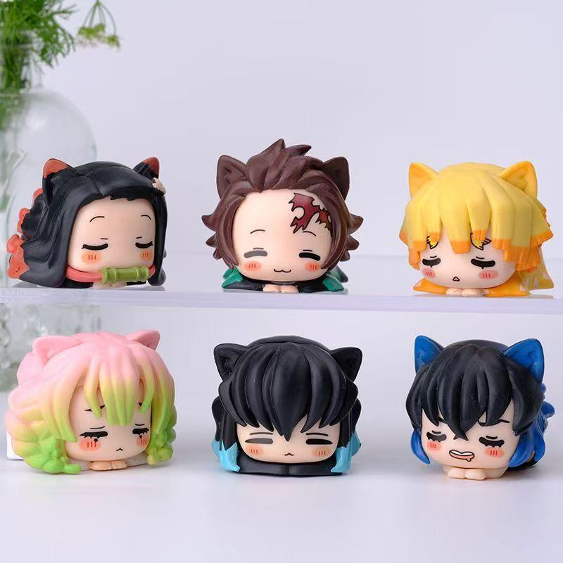 Demon Slayer cutie figure toy-tanjironezukozenitsuinosukemitsurimuichiro