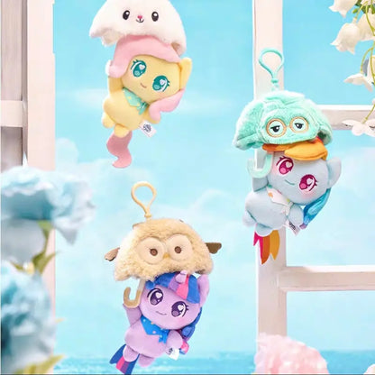 Kayou MLP-My Little Pony Weather Tales Series Blind Boxes,Swim-Themed and Umbrella-Style Plush Bag Charms,Collectible Surprise Plush Pendants, 1case (6 box)