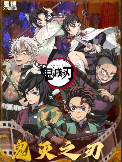【Acrylic】Xingrui Cultural and Creative Demon Slayer Acrylic A6 Card Brick Collectible Boards