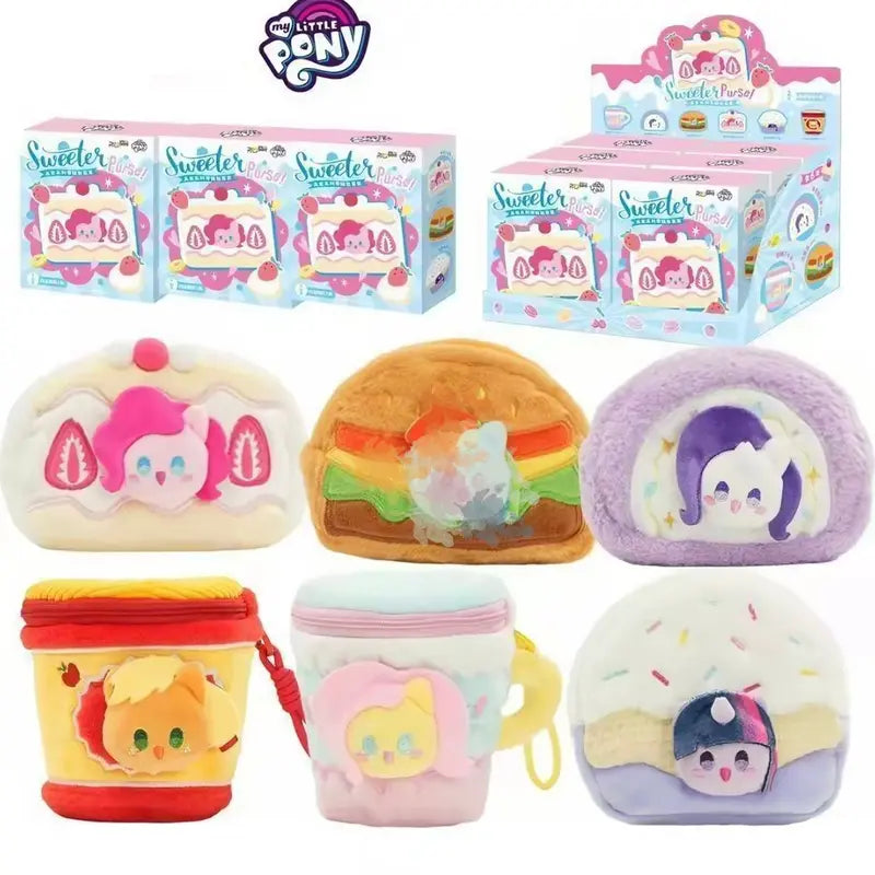 [New] Lei Xi MLP-My Little Pony Food Series Coin Purse Trendy Toy Blind Box, 1case (6 box)