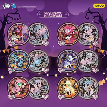 Kayou MLP-My Little Pony Double-sided candy badgeNightmare Theme Collectible badge(6pcs/box)14desgins