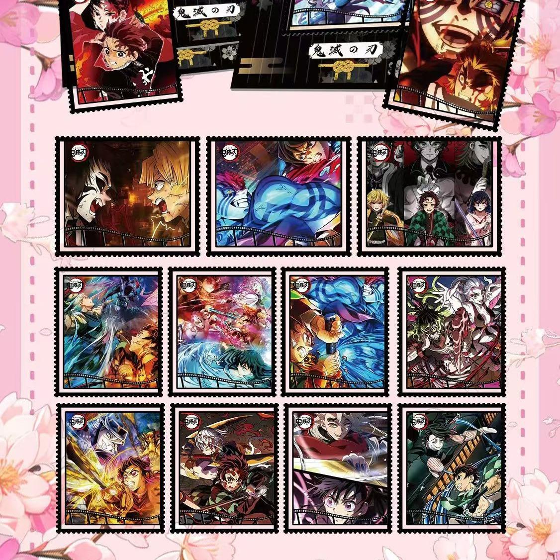 【New】Demon Slayer Metal Postage Stamp Collectible Cards