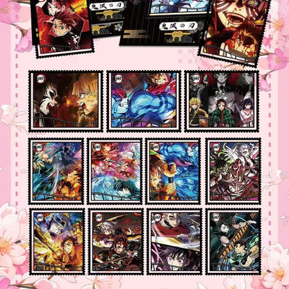 【New】Demon Slayer Metal Postage Stamp Collectible Cards