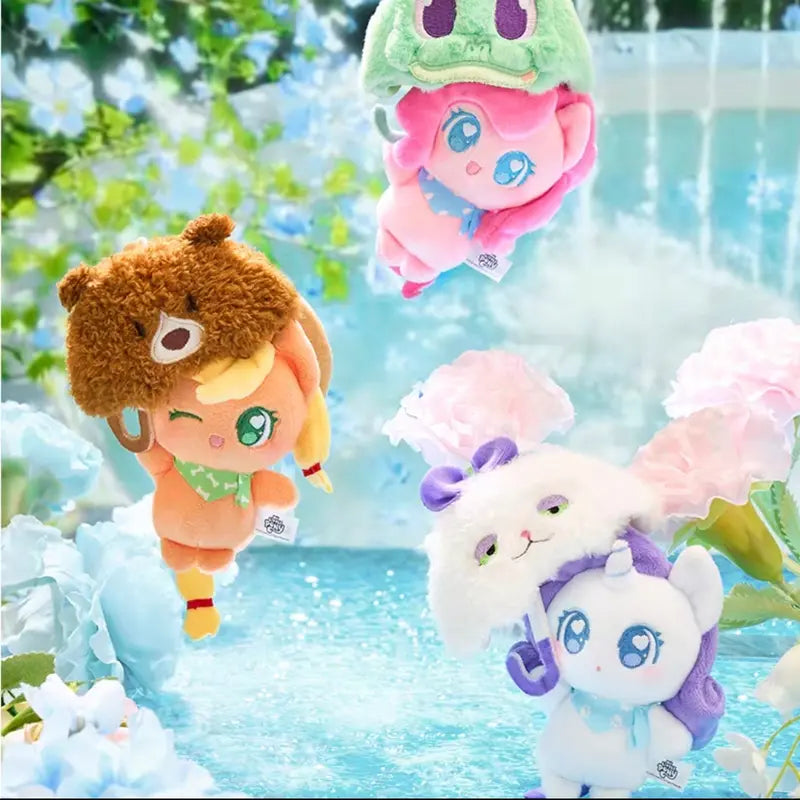 Kayou MLP-My Little Pony Weather Tales Series Blind Boxes,Swim-Themed and Umbrella-Style Plush Bag Charms,Collectible Surprise Plush Pendants, 1case (6 box)